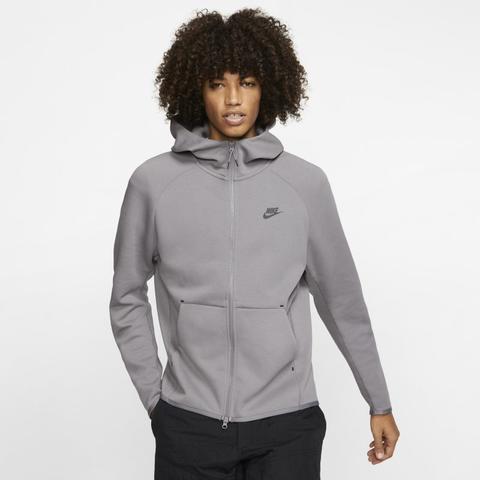 nike tech fleece hoodie grey and black