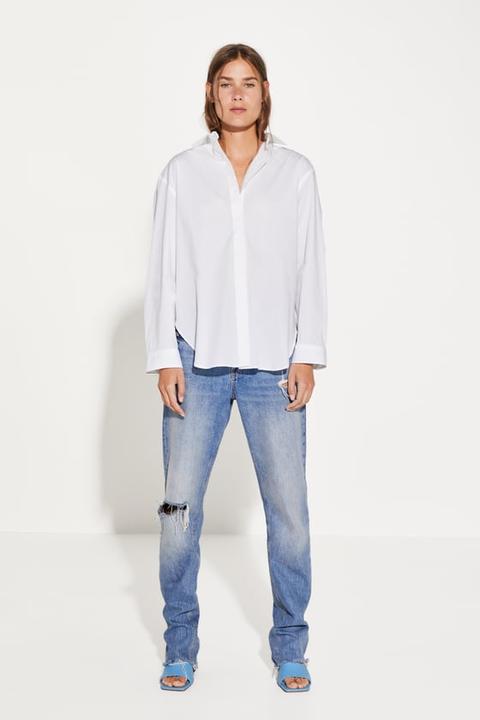 Camisa De Popelina Oversize