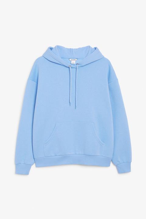 Soft Drawstring Hoodie - Blue