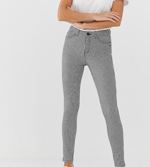 Pantalones De Vichy En Negro Y Blanco De Esprit-multicolor