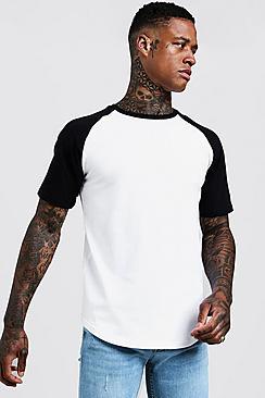 T-shirt Con Maniche Corte Raglan A Contrasto