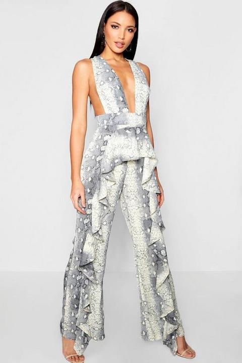 grey snakeskin jumpsuit