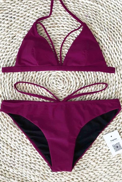 Cupshe War At Beach Halter Bikini Set