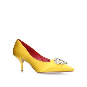 Kurt Geiger London Pia - Yellow Low Heel Court Shoes