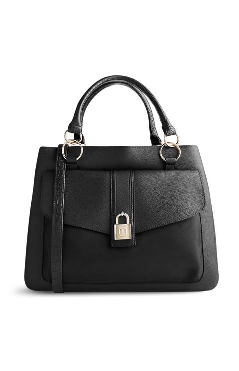 Black Padlock Tote Bag