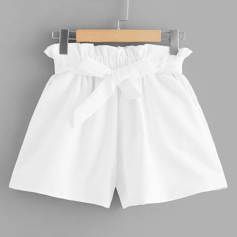 Shorts Con Cintura Paper Bag