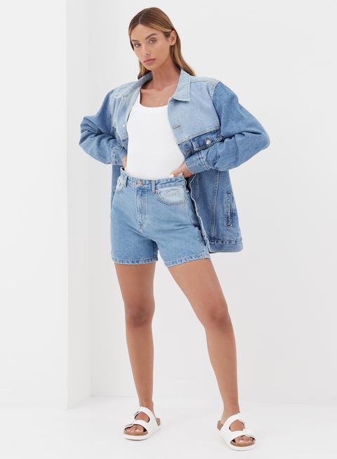 Mirissa High Waisted Denim Short Blue