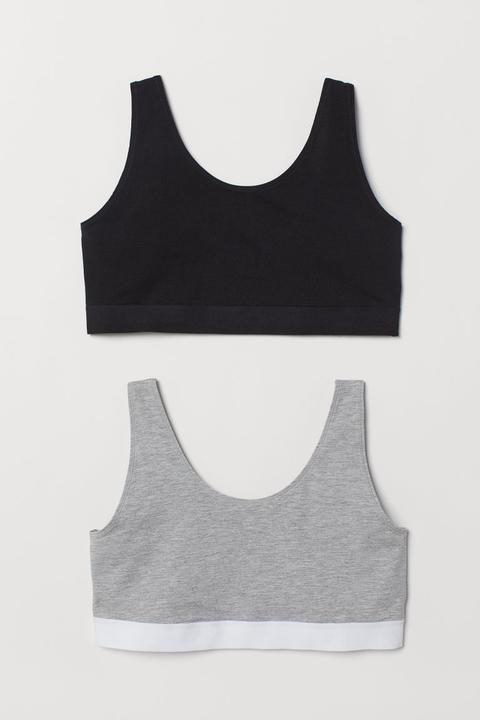 H & M+ Brassières, Lot De 2 - Gris