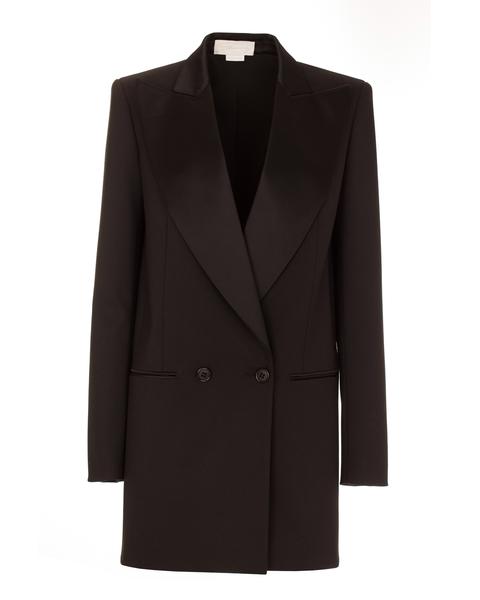 Blazer Doppiopetto In Cady Nero