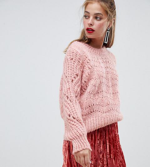 River Island Petite - Maglione Lavorato Rosa - Rosa