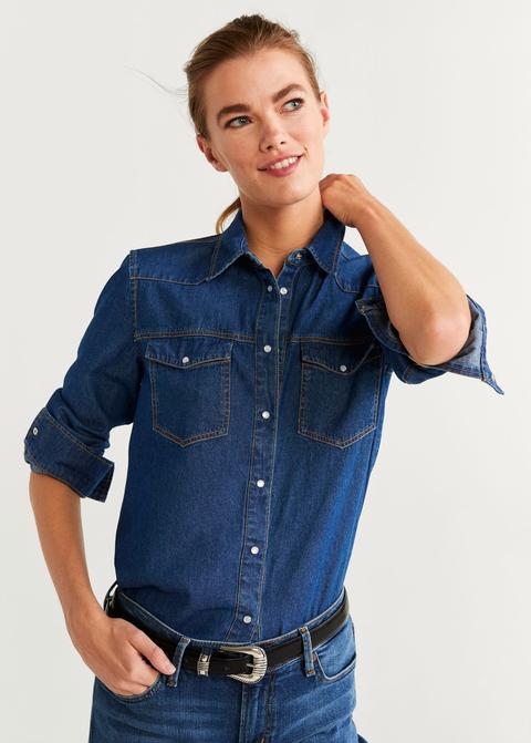 Camisa Denim Bolsillos