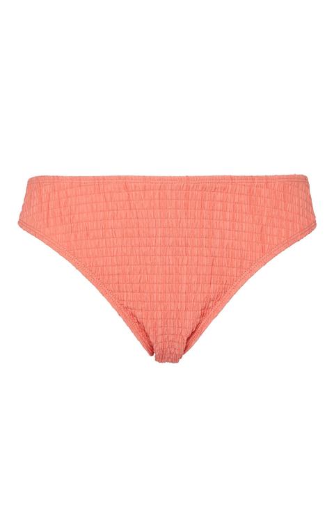 Braguitas De Bikini Fruncidas Color Coral