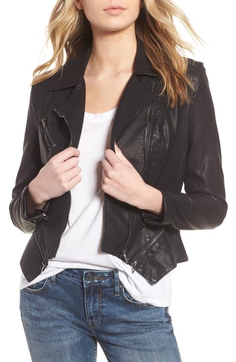 Faux Leather Moto Jacket