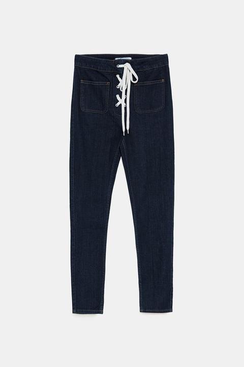 Pantaloni Denim Lacci