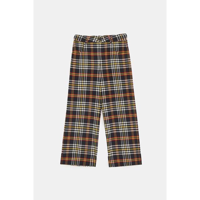 zara cropped plaid pants