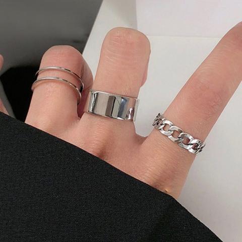 Minimalist Cuff Ring Set - 3pcs