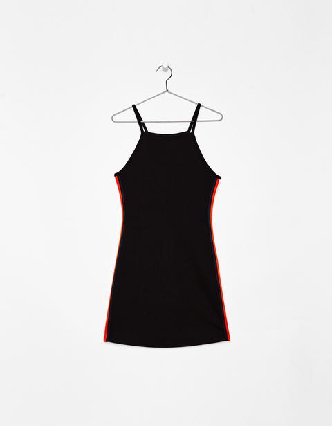 Vestido Midi Con Bandas Laterales