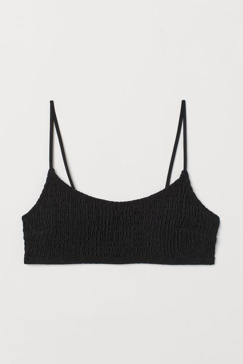 Top De Bikini Acolchado - Negro