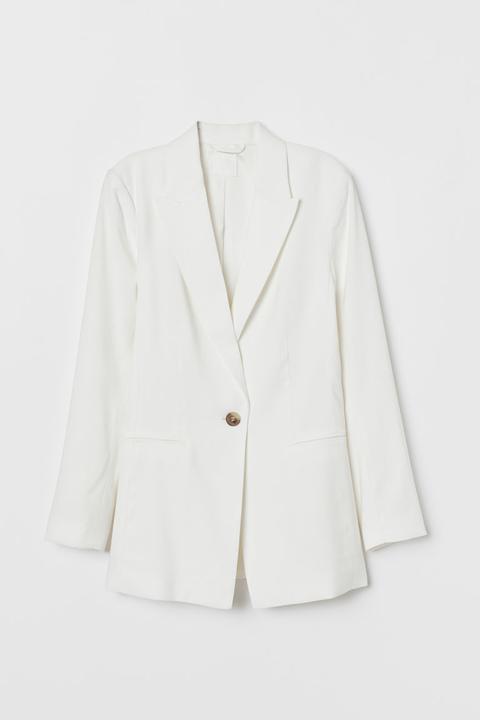 H & M - Blazer Monopetto - Bianco