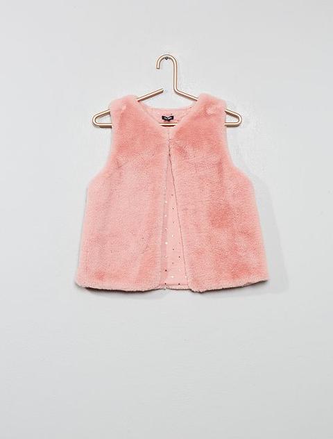Gilet Sans Manches En Fausse Fourrure