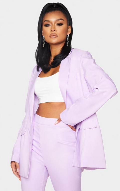 Blazer Oversize Lilas Pastel, Lilas