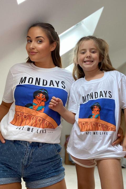 White Shirts - Jac Jossa White Disney Jasmine 'mondays' T Shirt