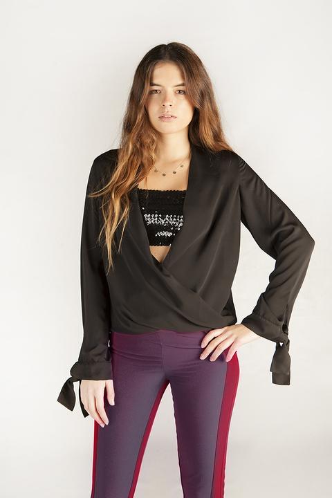 Camisa Cruzada Negra