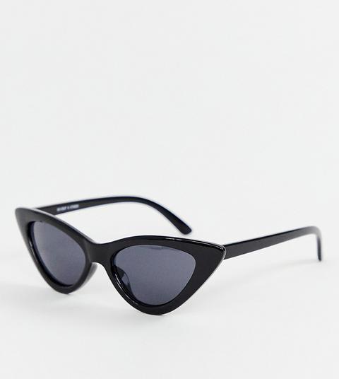 Monki Cat Eye Sunglasses In Black