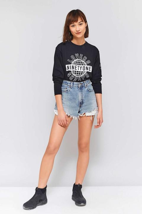 Urban Renewal Vintage Customised Perfect Raw Denim Shorts