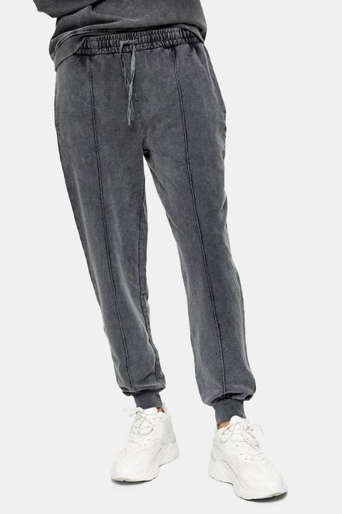 Charcoal Grey Acid Wash Joggers from Topshop on 21 Buttons