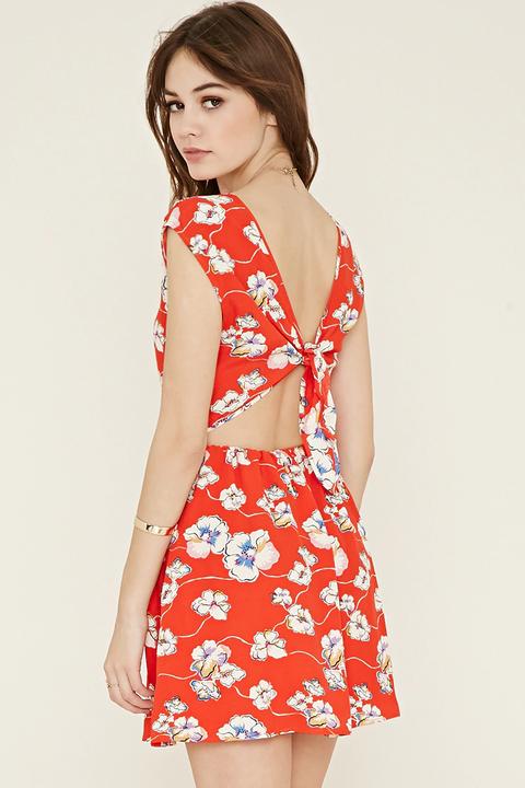 Vestido Floral Espalda Cut-out