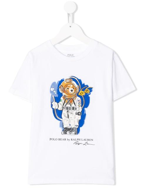 Polo Ralph Lauren Camiseta Con Motivo De Oso Astronauta - Blanco