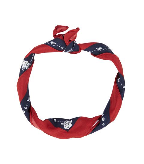 Red Colour Block Abstract Print Bandana