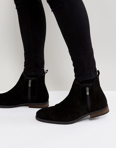 Call It Spring Ocade Suede Zip Boots In Black