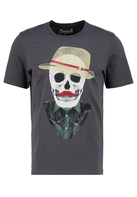 Jack & Jones Jormild Slim Fit Camiseta Print Asphalt