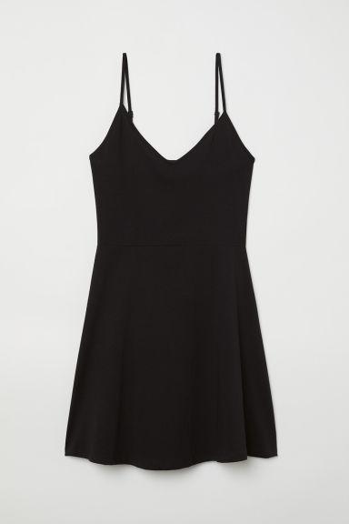 H & M - Abito Corto In Jersey - Nero