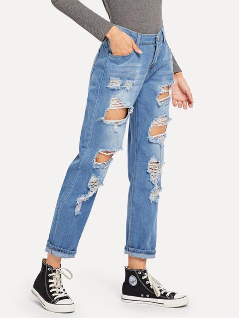 romwe boyfriend jeans