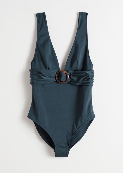 O-ring Belted Swimsuit