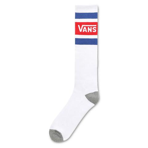 Vans Calcetines Altos Vans Stripe (1 Par) (racing Red-white) Hombre Blanco