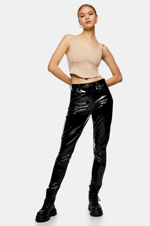 Black Vinyl Jamie Skinny Jeans