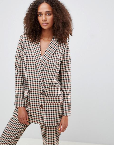 Asos Design Tailored Heritage Check Blazer - Check