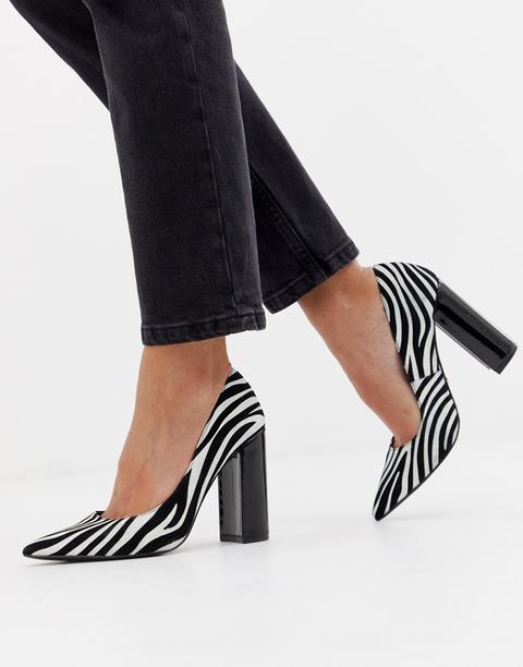 River Island - Escarpins À Talons Et Imprimé Zèbre - Multi
