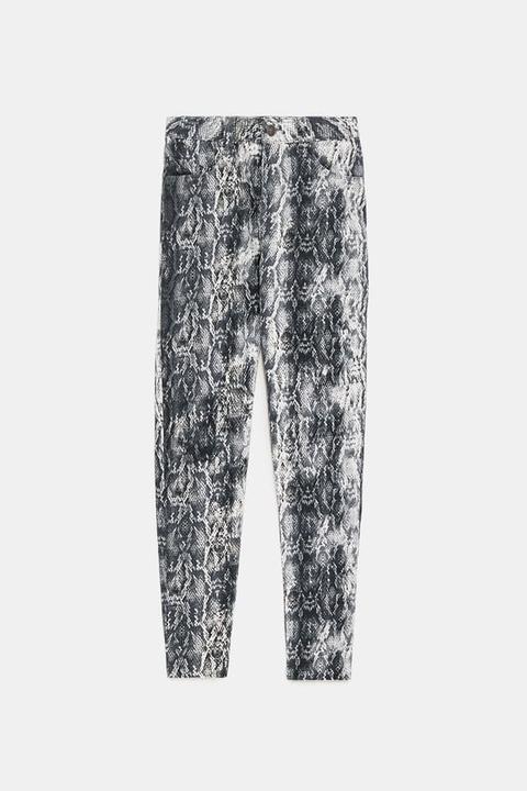 Jeans Z1975 Con Stampa Animalier