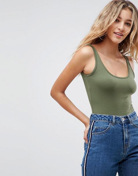 Asos Design Vest Body - Khaki Green