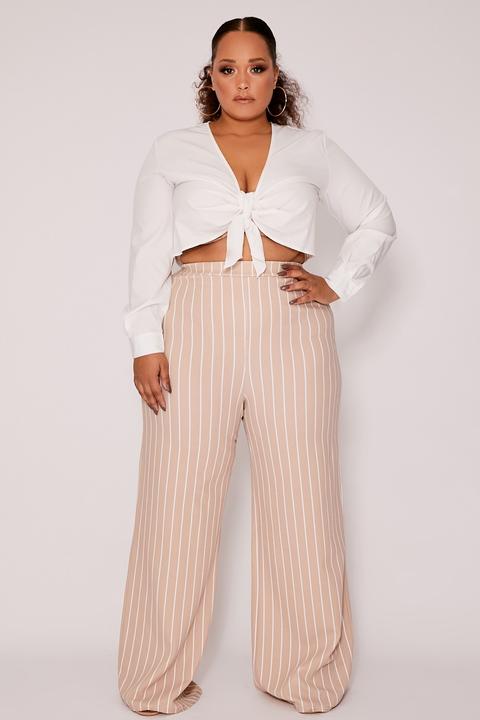 camel high waisted wide leg trousers