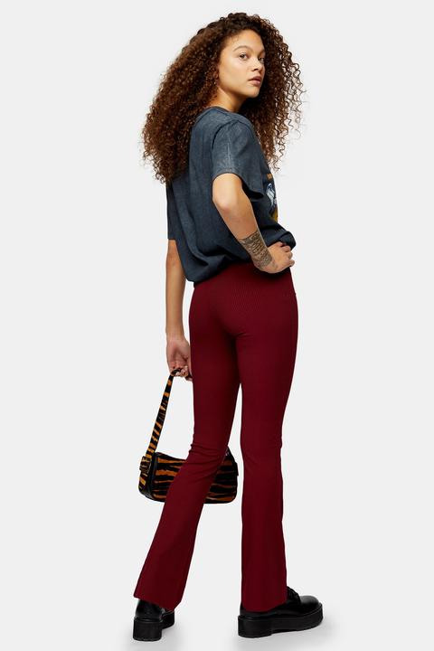 burgundy skinny trousers womens