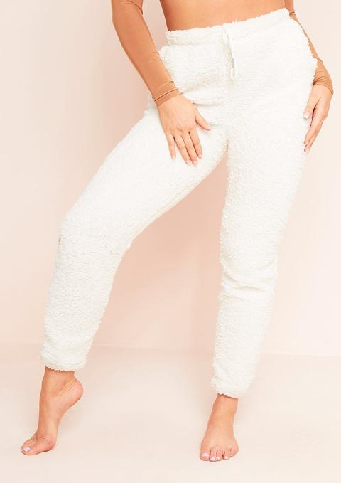 Patia Cream Teddy Borg Joggers