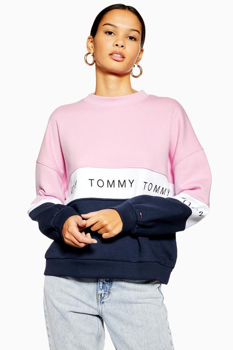 tommy hilfiger pink jumper
