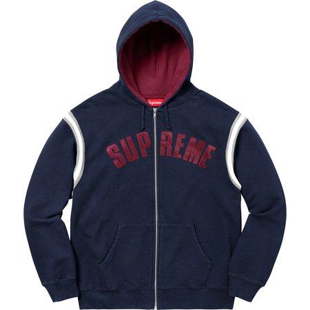 Jet Sleeve Zip Up Hooded Sweatshirt