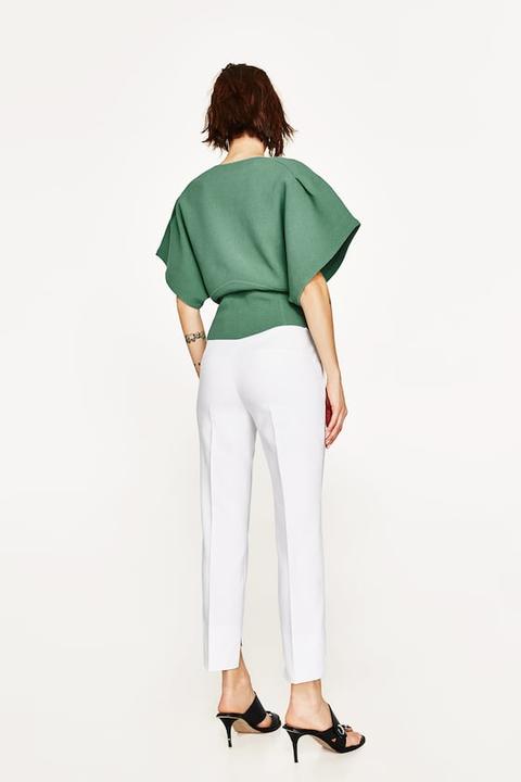 Pants With Asymmetric Hem from Zara on 21 Buttons